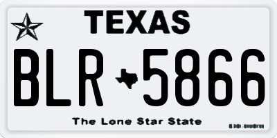 TX license plate BLR5866