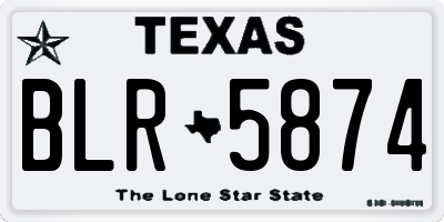 TX license plate BLR5874
