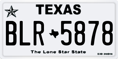 TX license plate BLR5878
