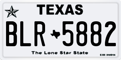 TX license plate BLR5882