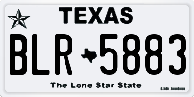 TX license plate BLR5883