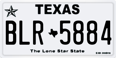 TX license plate BLR5884