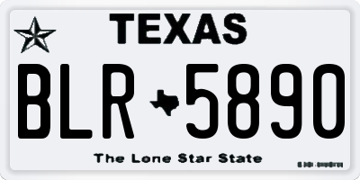 TX license plate BLR5890