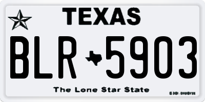 TX license plate BLR5903