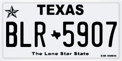 TX license plate BLR5907