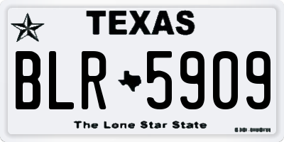 TX license plate BLR5909