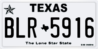 TX license plate BLR5916