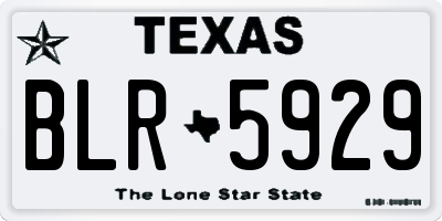 TX license plate BLR5929