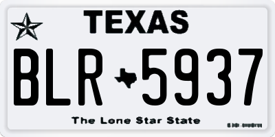 TX license plate BLR5937