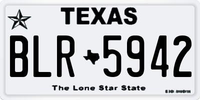 TX license plate BLR5942