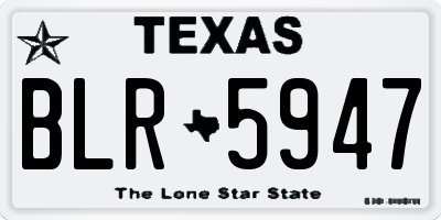 TX license plate BLR5947