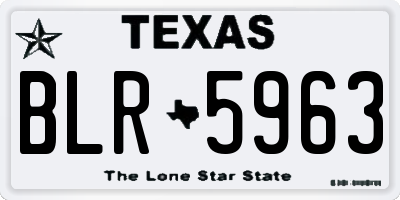 TX license plate BLR5963