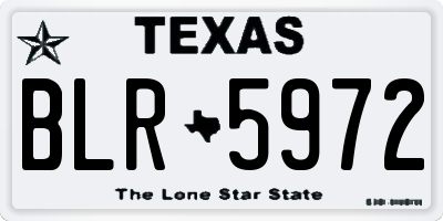 TX license plate BLR5972