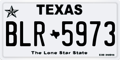 TX license plate BLR5973