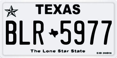 TX license plate BLR5977