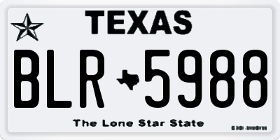 TX license plate BLR5988