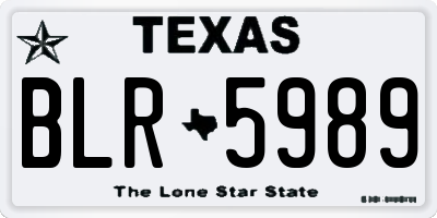 TX license plate BLR5989