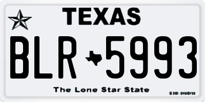 TX license plate BLR5993
