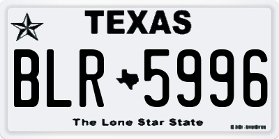 TX license plate BLR5996