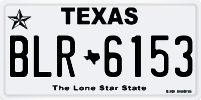 TX license plate BLR6153