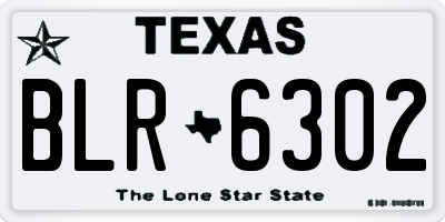 TX license plate BLR6302