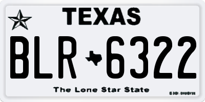 TX license plate BLR6322