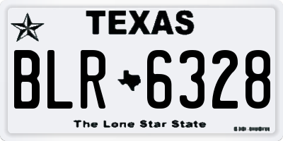 TX license plate BLR6328