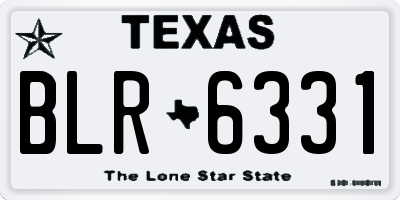 TX license plate BLR6331