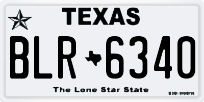 TX license plate BLR6340