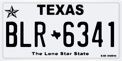 TX license plate BLR6341