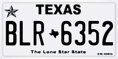 TX license plate BLR6352