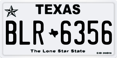 TX license plate BLR6356
