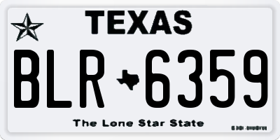 TX license plate BLR6359