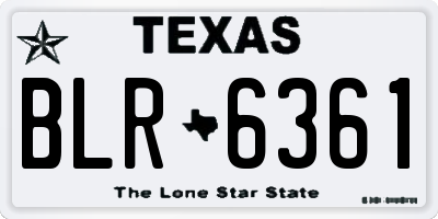 TX license plate BLR6361