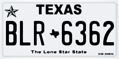 TX license plate BLR6362