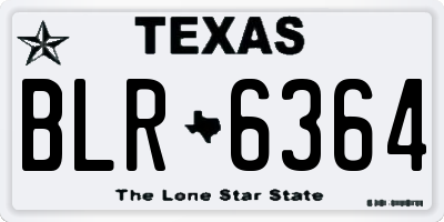 TX license plate BLR6364