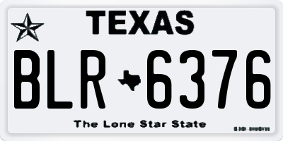 TX license plate BLR6376