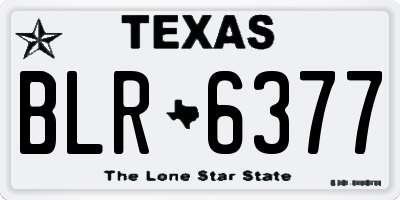 TX license plate BLR6377
