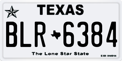 TX license plate BLR6384