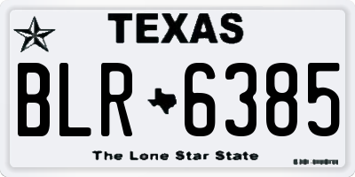 TX license plate BLR6385