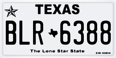 TX license plate BLR6388