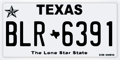 TX license plate BLR6391