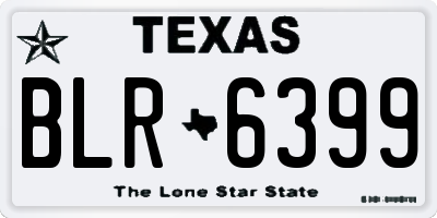 TX license plate BLR6399