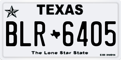 TX license plate BLR6405
