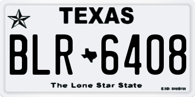 TX license plate BLR6408