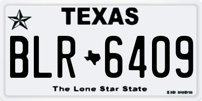 TX license plate BLR6409