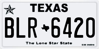 TX license plate BLR6420