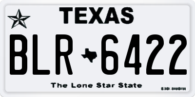 TX license plate BLR6422