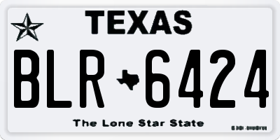 TX license plate BLR6424