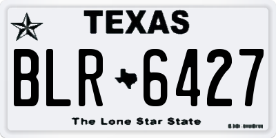 TX license plate BLR6427